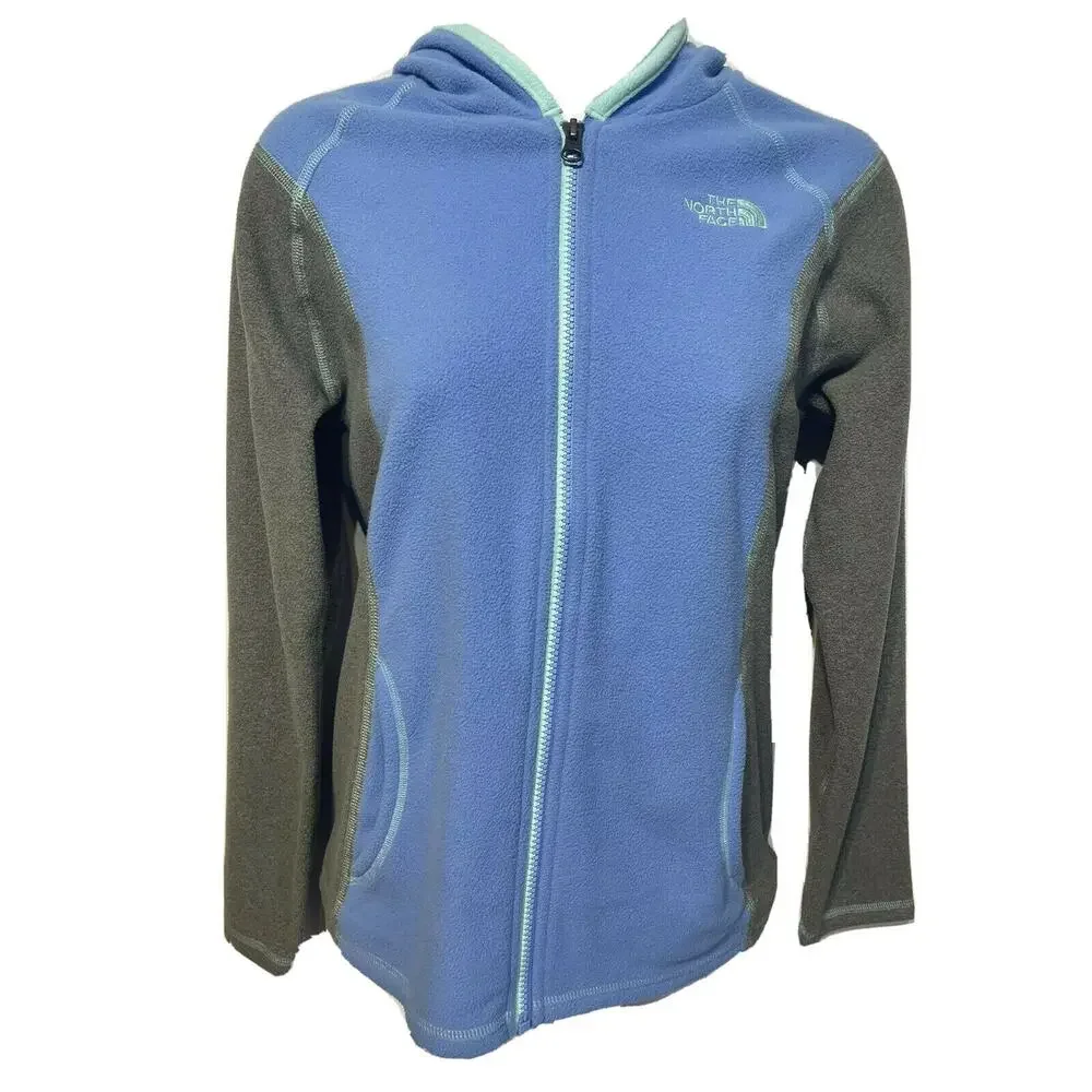 the north face blue gray kids fleece jacket Size L